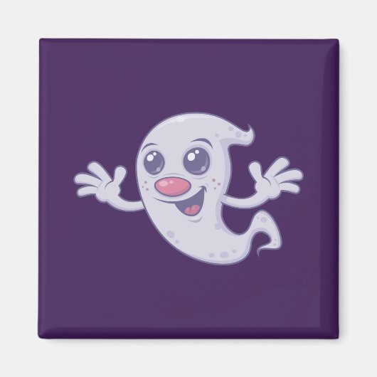 かわいいレトロ幽霊 マグネット (正面)