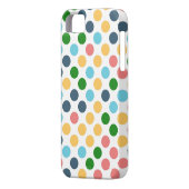 かわいいレトロ水玉模様 |イエローピンクグリーンアクア Case-Mate iPhoneケース (裏面左)