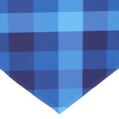 かわいいレトロ海ブループレイドスモールテーブルランナー ショートテーブルランナー (コーナー)