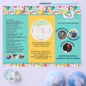 かわいいレトロ漫画フローラデザインフライヤーテンプレート チラシ (シングル)