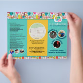 かわいいレトロ漫画フローラデザインフライヤーテンプレート チラシ (手)