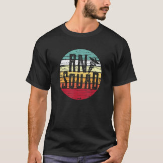 かわいいレトロ看護師チーム 看護師さんへ Tシャツ