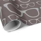 かわいいレトロ眼鏡ヒップスター ラッピングペーパー (ロールコーナー)