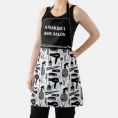 かわいいレトロ美容師パターンの会社名 エプロン (インサイチュ)