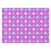 かわいいレトロ花柄パープルミッドモダン テーブルクロス (正面(横))