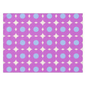 かわいいレトロ花柄パープルミッドモダン テーブルクロス (正面(横))