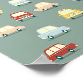 かわいいレトロ車 ポスター (角)