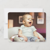 かわいいレトロ輸送少年おもちゃ子供の誕生日写真 サンキューカード (裏面)