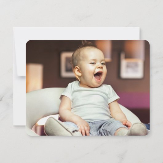 かわいいレトロ輸送少年おもちゃ子供の誕生日写真 サンキューカード (裏面)