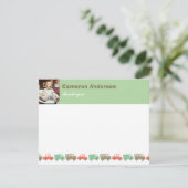 かわいいレトロ輸送少年おもちゃ子供の誕生日写真 サンキューカード (スタンド正面)