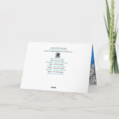 かわいいレトロ雪だるまスキーヤー – ハッピーホリデー シーズンカード (裏面)