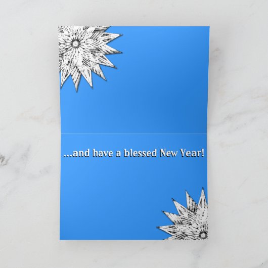 かわいいレトロ雪だるまスキーヤー – ハッピーホリデー シーズンカード (内部)