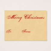 かわいいレトロ雪カップル名タグ (裏面)