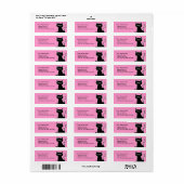 かわいいレトロ黒猫カートゥーンスケッチ ラベル (フルシート)