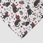 かわいいレトロ黒猫クリスマス 薄葉紙 (詳細)