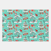 かわいいレトロ ラッピングペーパーシート (正面3)