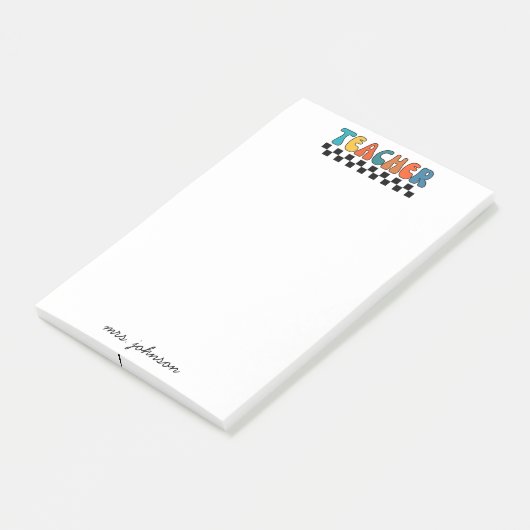 かわいいレトロGroovyスクリプト名先生 ポストイット (アングル)