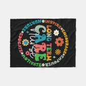 かわいいレトロLtcナース長期気にナースアクァア フリースブランケット (正面(横))