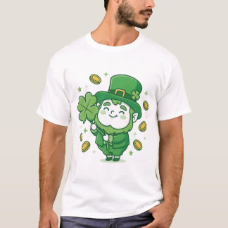 かわいいレプラコーンのラッキークローバーTシャツ Tシャツ