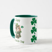 かわいいレプレシャン猫マグカップ – Happy St. Patrick's Day マグカップ (正面左)