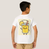 かわいいレモネードのキャラクターTシャツ 子供服 Tシャツ (裏面フル)