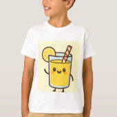 かわいいレモネードのキャラクターTシャツ 子供服 Tシャツ (正面)