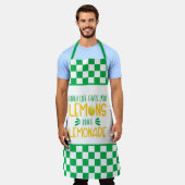 かわいいレモネードのスタンドワードアート エプロン (着用した状態)