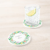 かわいいレモンと花のフローラ コースター (側面)