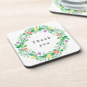 かわいいレモンと花のフローラ コースター (左側)