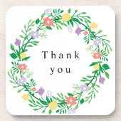 かわいいレモンと花のフローラ コースター (正面)