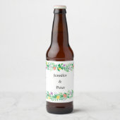 かわいいレモンと花のフローラ ビールラベル (正面)