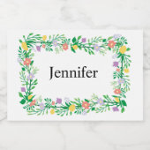 かわいいレモンと花のフローラ フードラベル (シングルラベル)