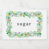 かわいいレモンと花のフローラ フードラベル (シングルラベル)