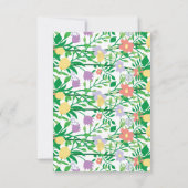 かわいいレモンと花のフローラ 出欠カード (裏面)