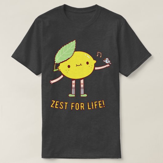 かわいいレモンと鳥の絶品|過去記事 Tシャツ (デザイン正面)