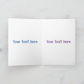 かわいいレモンのフルーツ漫画のバブルイラストレーション カード (内部)