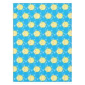 かわいいレモンのフルーツ漫画のバブルイラストレーション テーブルクロス (正面)