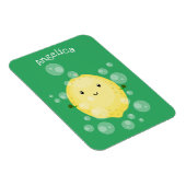 かわいいレモンのフルーツ漫画のバブルイラストレーション マグネット (右側)