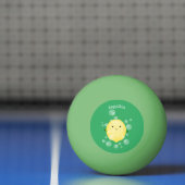 かわいいレモンのフルーツ漫画のバブルイラストレーション 卓球ボール (ネット)