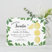 かわいいレモンの誕生日 招待状 (スタンド正面)