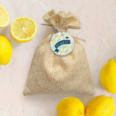 かわいいレモンイエロー植物性はっきりした赤ちゃんシャワー フェイバータグ