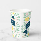 かわいいレモンイエロー植物性ベビーシャワー 紙コップ (右)