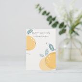 かわいいレモンイヤリングはっきりしたネックレスディスプレイ 名刺 (スタンド正面)