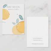 かわいいレモンイヤリングはっきりしたネックレスディスプレイ 名刺 (正面/裏面)