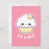 かわいいレモンカップケーキベビーシャワー招待状 招待状 (正面)