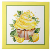 かわいいレモンカップケーキベーカリーのホームビジネスのクラフト タイル (正面)