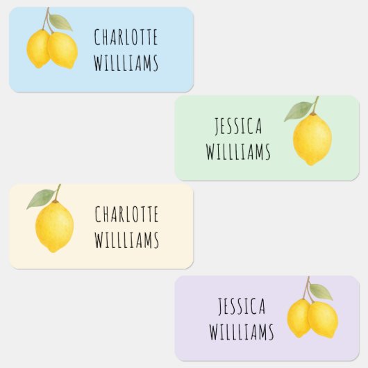 かわいいレモンサマー新学期の衣料品キッズ ラベル (グループ)