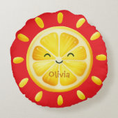 かわいいレモンサンとサンレイ ラウンドクッション (裏面)