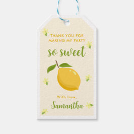 かわいいレモンシトラス1歳の誕生日 ギフトタグ