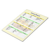 かわいいレモンパイの食料品リスト ノートパッド (アングル)